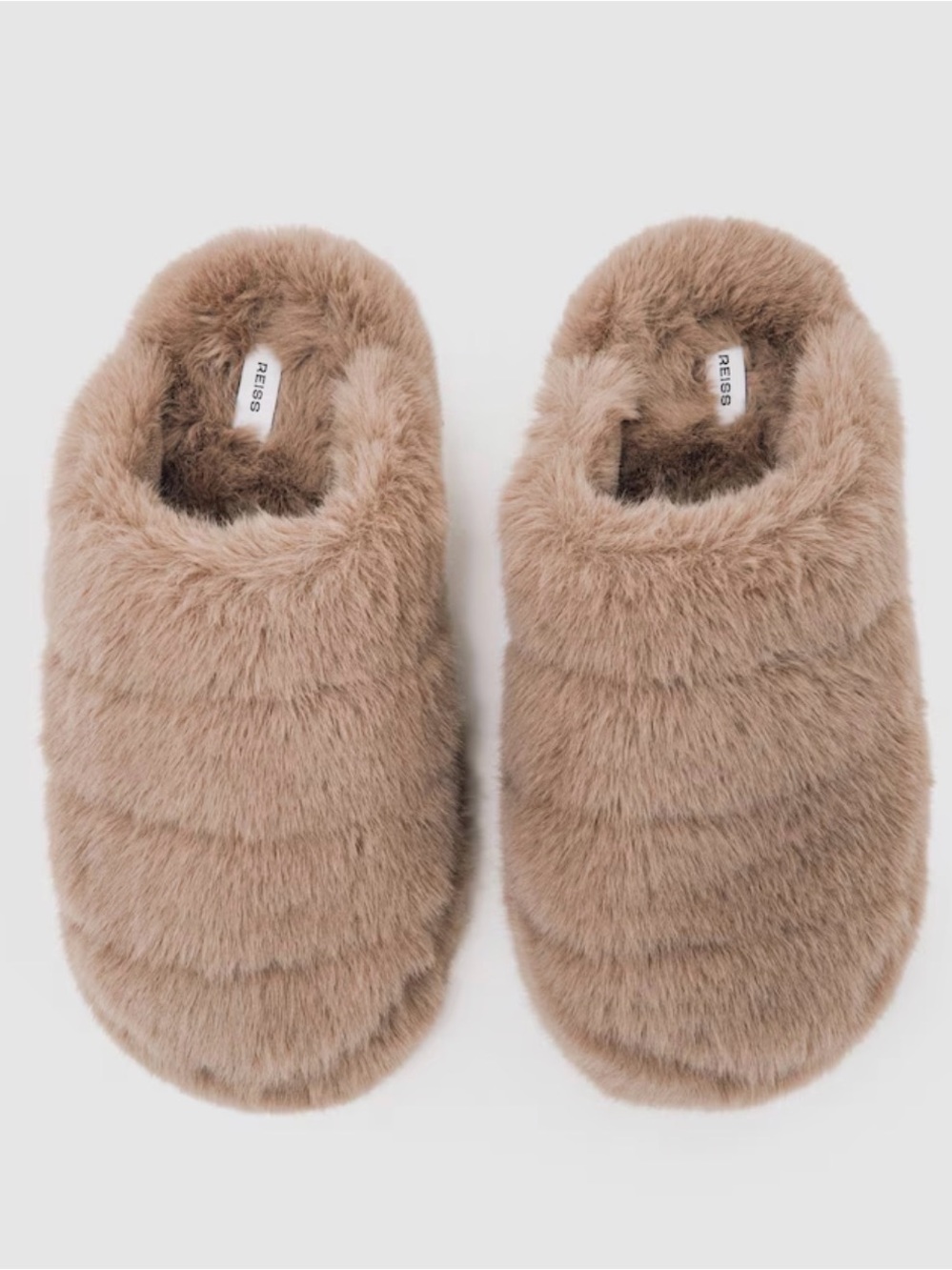 NIB REISS Women's Faux Fur Andrea Mule Slippers Taupe 38 – Bloomingdale's⁠￼